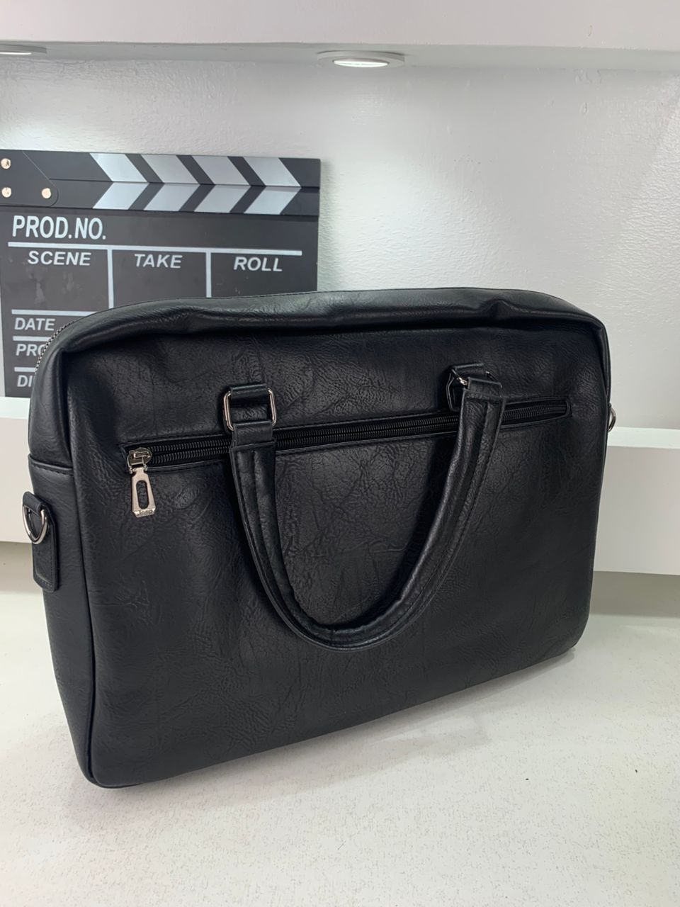 Cartable Homme en Simili Cuir Design Élégant Jeep Noir – حقيبة جلدية لون أسود