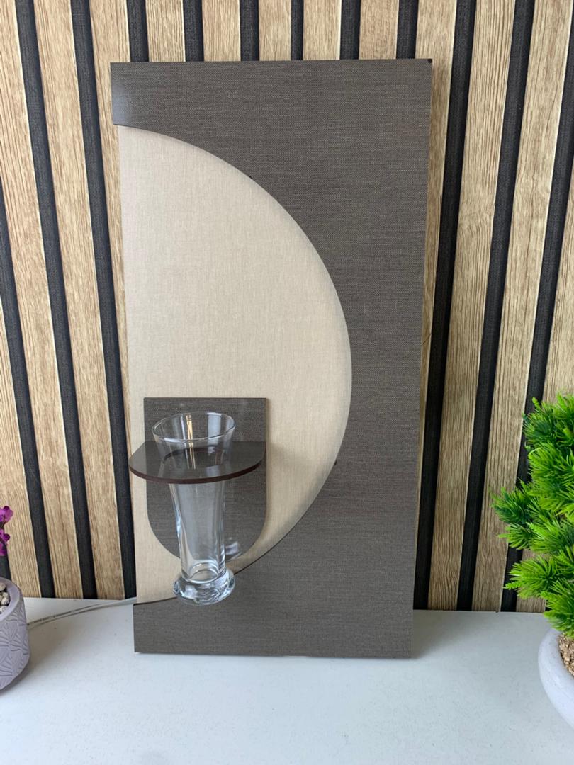 Panneau Mural Décoratif avec Éclairage LED Design Moderne en Bois V4