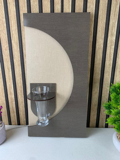 Panneau Mural Décoratif avec Éclairage LED Design Moderne en Bois V4