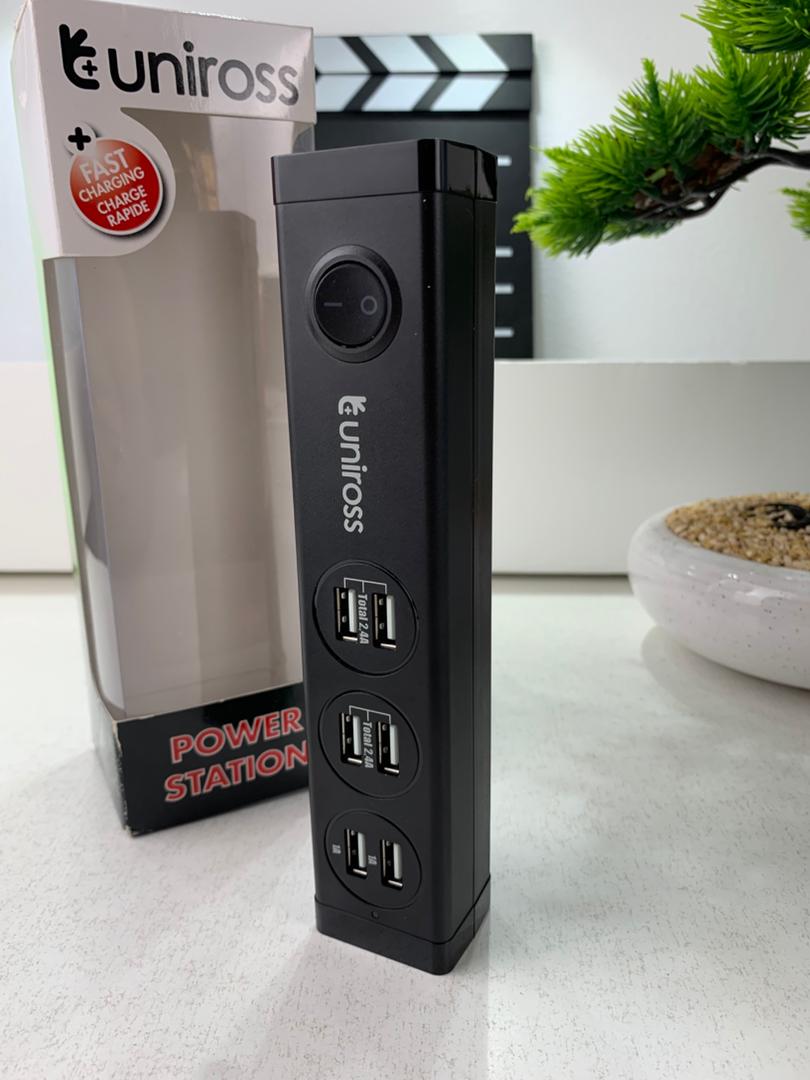 Uniross Station de charge Multi-appareils 6 ports USB A – مقبس طاقة متعدد المنافذ