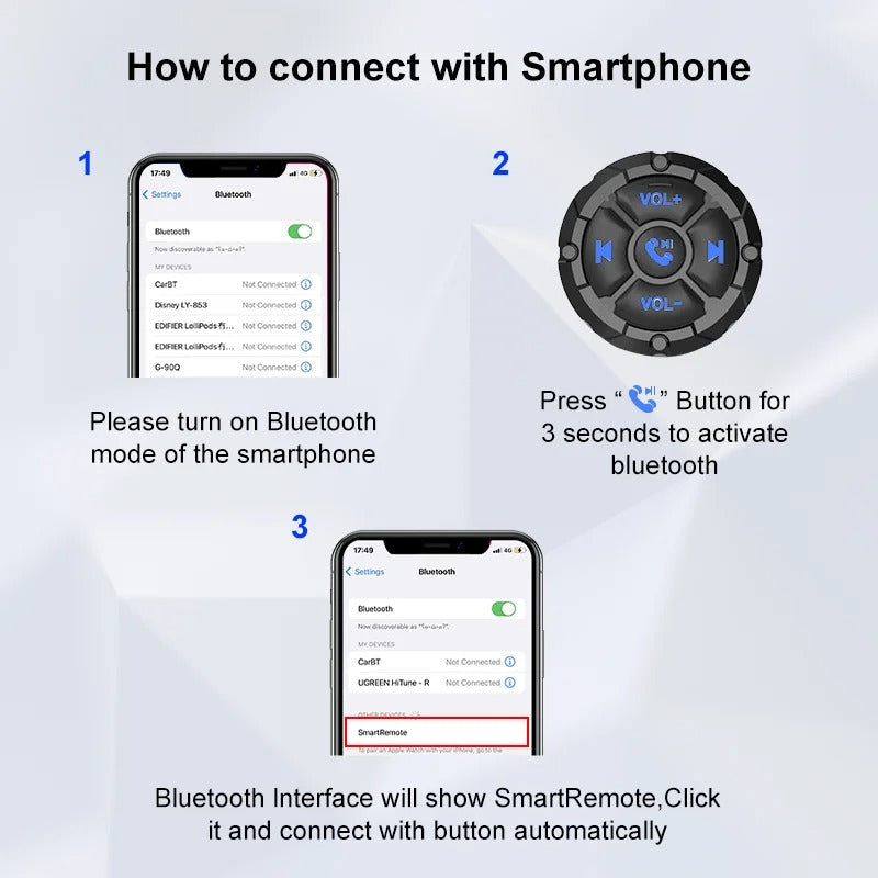 Télécommande Sans Fil pour Contrôler l’audio et les appels – يد تحكم لاسلكية للتحكم بالصوت والمكالمات