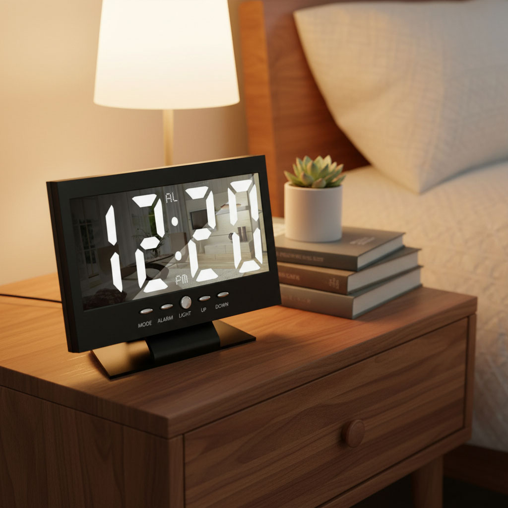 Réveil Numérique Miroir LED Moderne DS-8082L – ساعة منبه رقمي