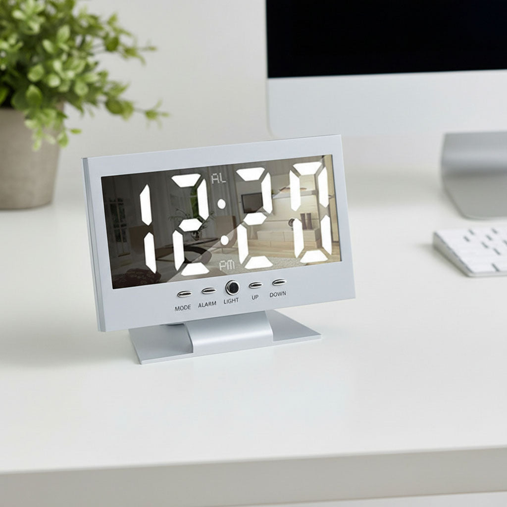 Réveil Numérique Miroir LED Moderne DS-8082L – ساعة منبه رقمي