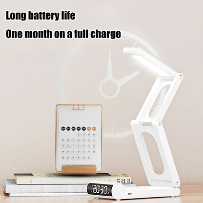 Lampe de bureau rechargeable sans fil avec réveil LED et power bank 5000 mAh – مصباح مكتب ومصباح مع شاحن متنقل