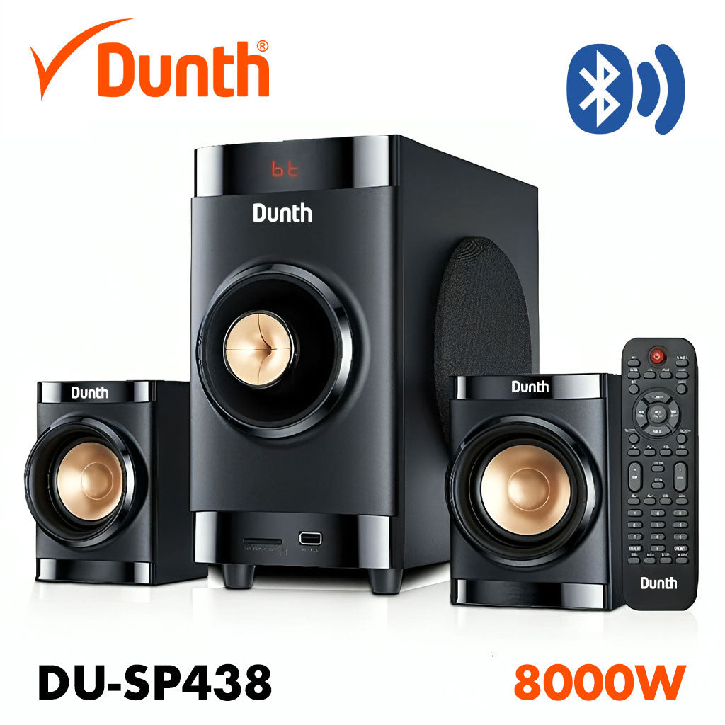 Haut Parleur Multimédia 2.1 BT/AUX/USB/FM radio DUNTH DU-SP438 - تنزوت