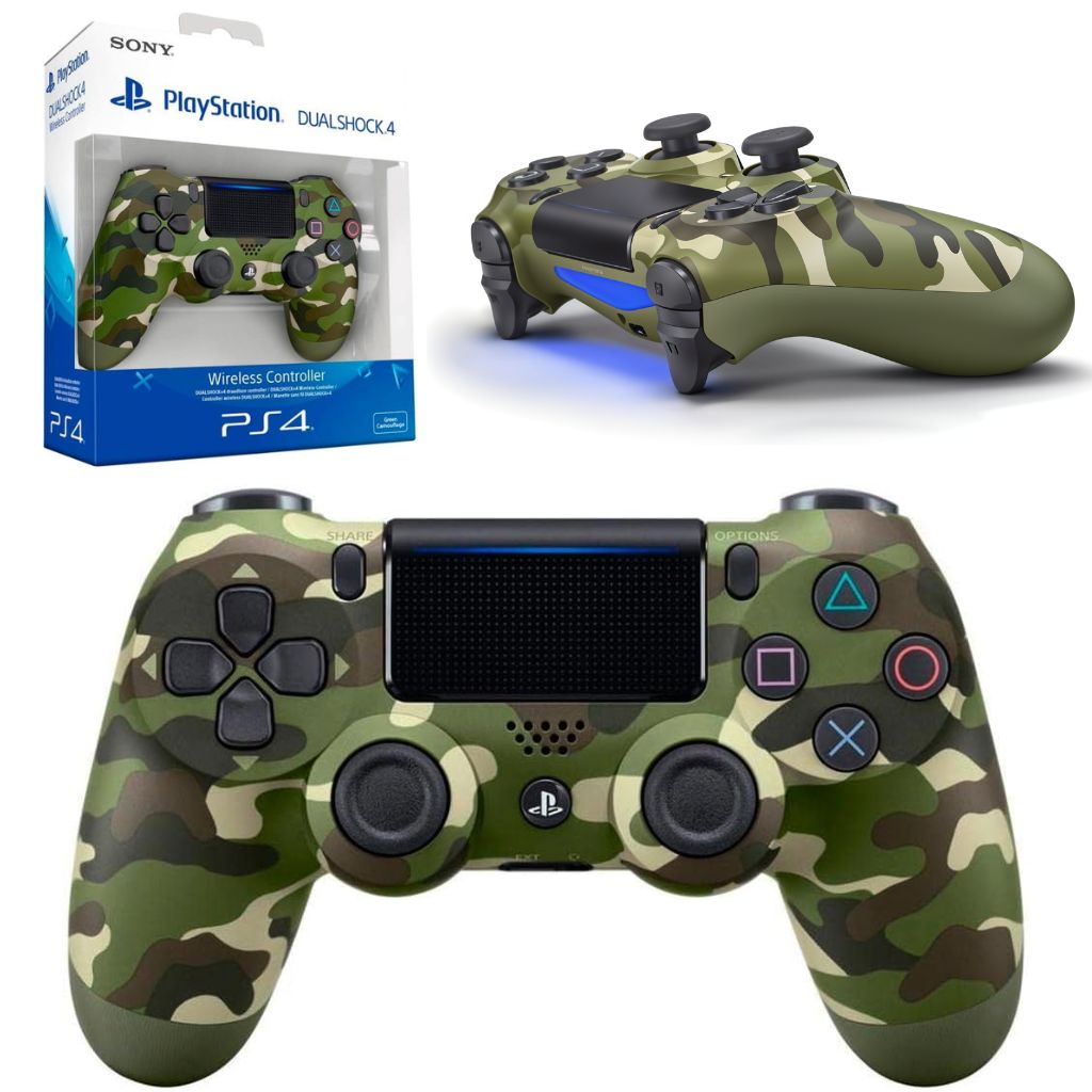 Manette sans fil DualShock 4 pour PlayStation 4 Camouflage Vert – يد تحكم لاسلكية للبلايستيشن تنزوت