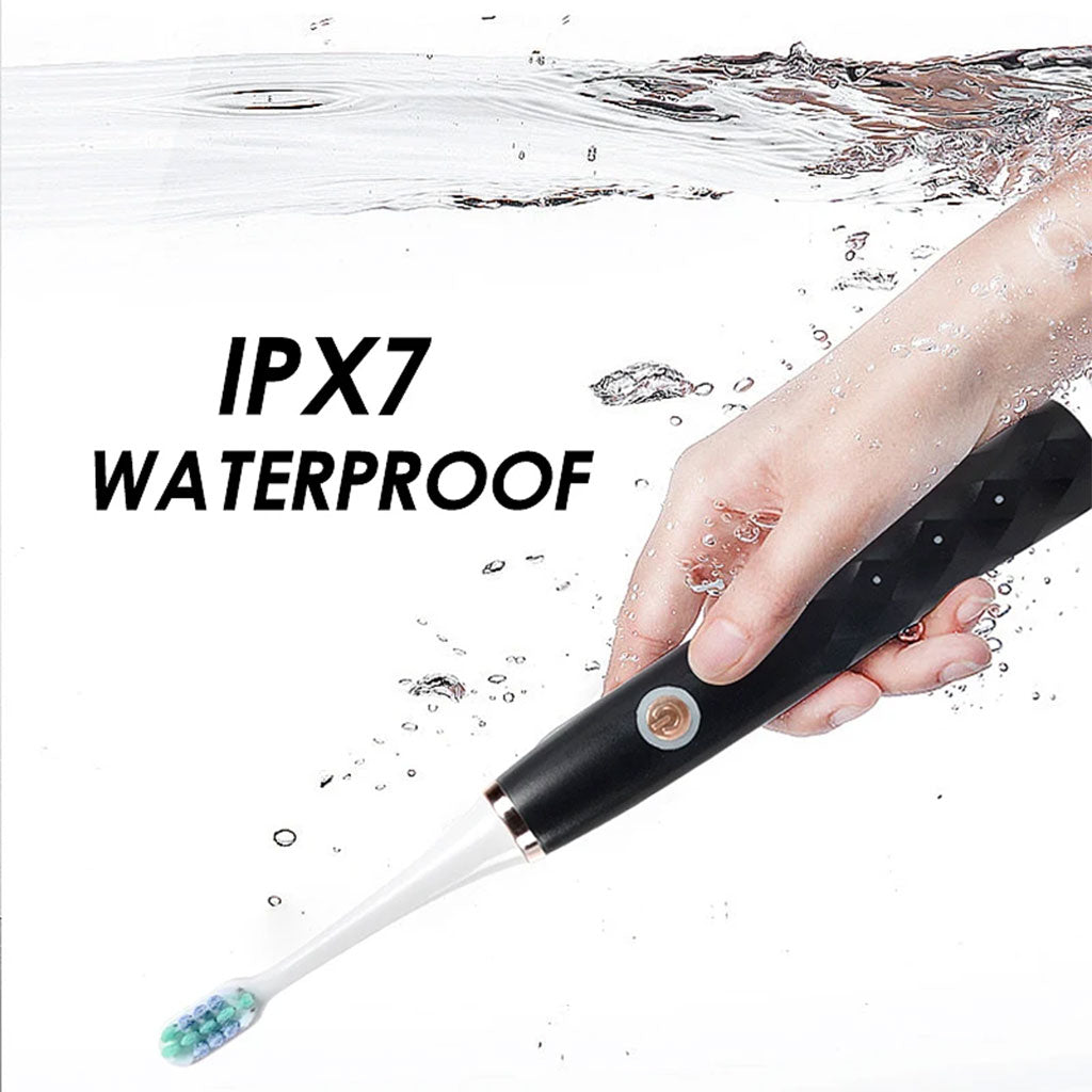 Brosse à dents électrique sonique 6 modes réglables avec 4 têtes – فرشاة أسنان