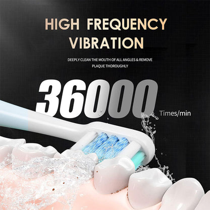 Brosse à dents électrique sonique 6 modes réglables avec 4 têtes – فرشاة أسنان
