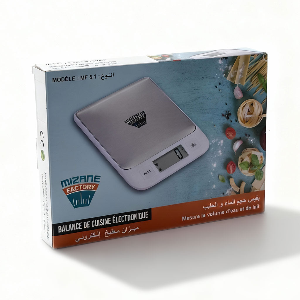 Balance de Cuisine Électronique Écran Affichage LCD MF5.1 – ميزان مطبخ إلكتروني