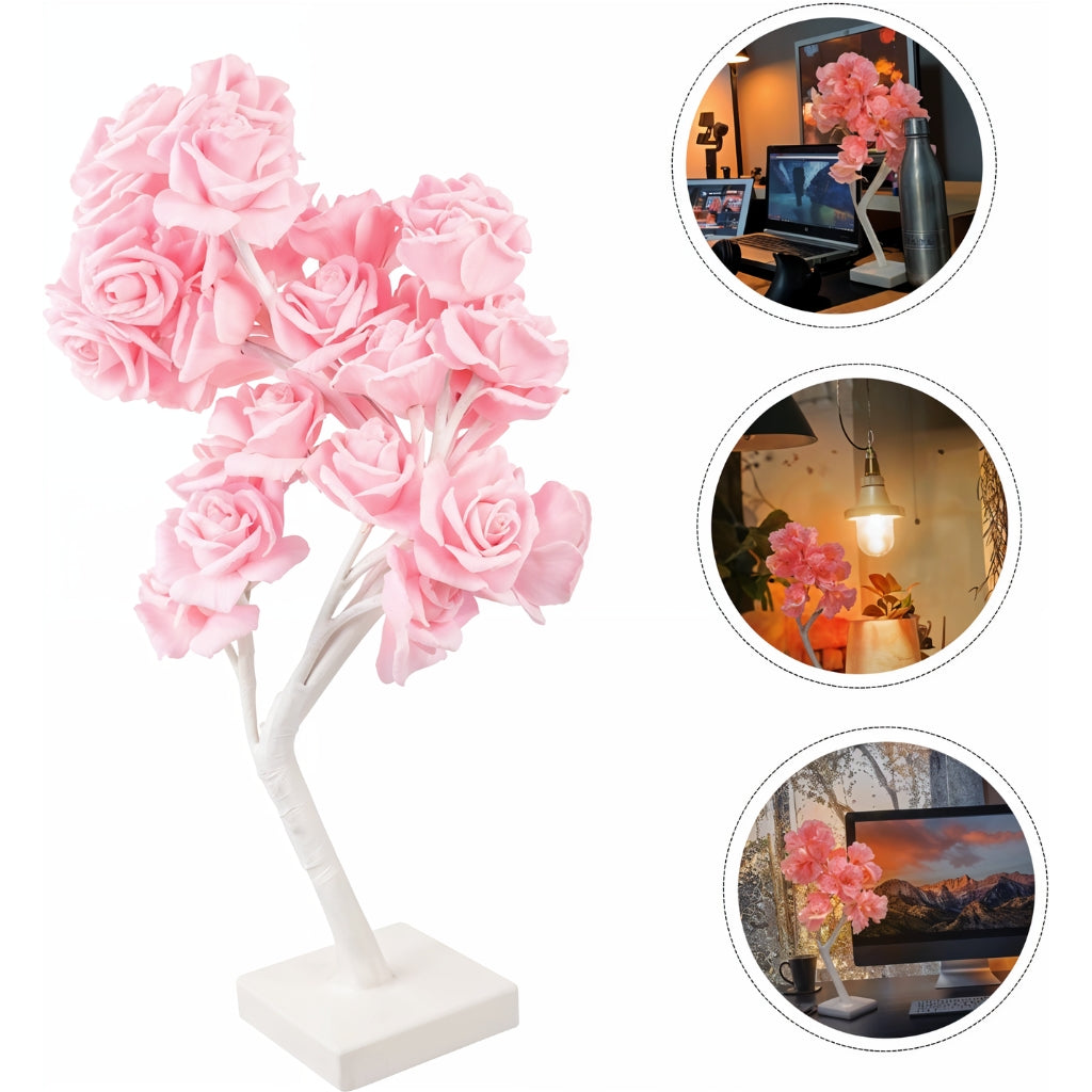 Lampe de Table fleur avec LED – مصباح طاولة زهور تنزوت