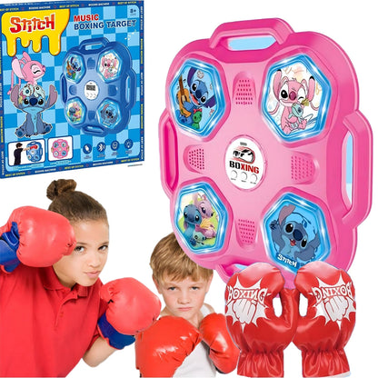 Machine de Boxe Stitch Musicale Rose – آلة الملاكمة الموسيقية للأطفال تنزوت