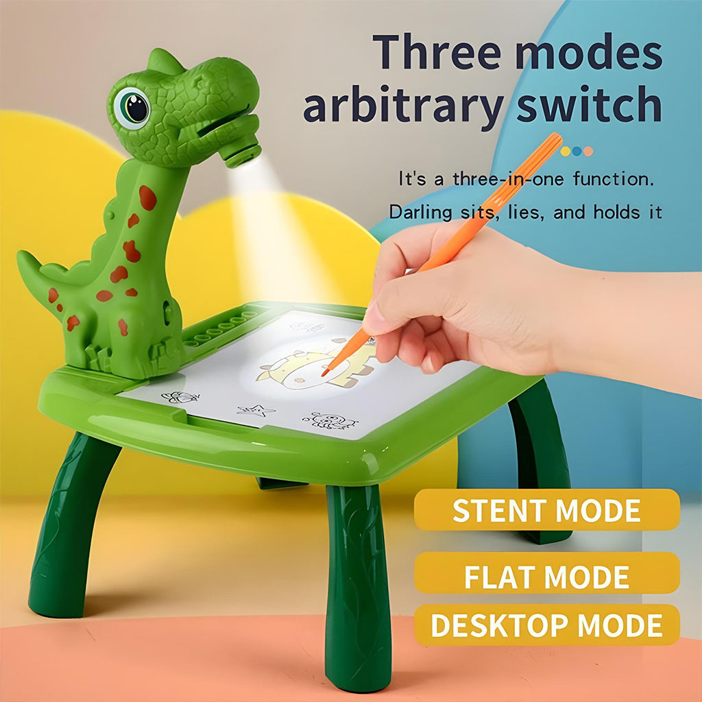 Projecteur de dessin Dino pour enfants avec 24 motifs colorés
