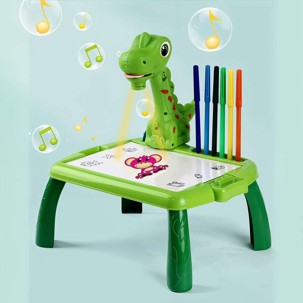 Projecteur de dessin Dino pour enfants avec 24 motifs colorés