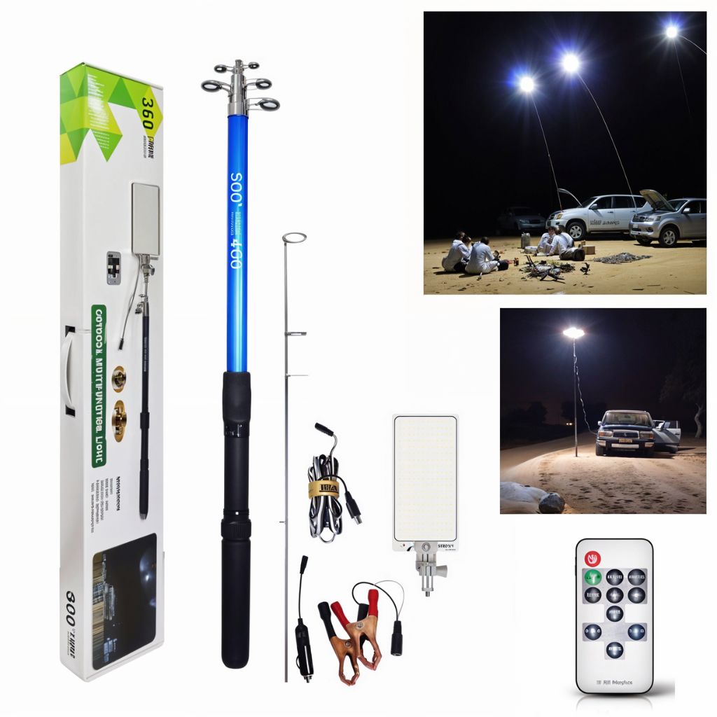 Lampe Télescopique Portable pour la Pêche et le Camping تنزوت