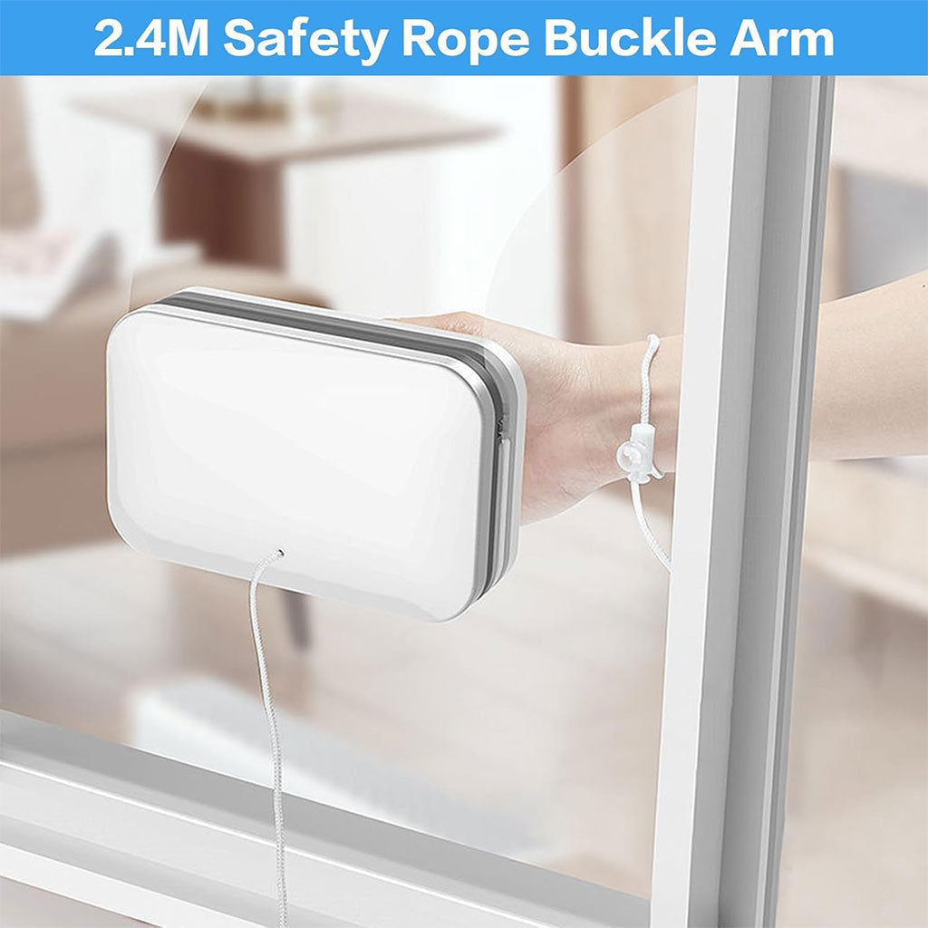Nettoyeur de Vitres Magnétique Double Face avec Corde Antichute – ممسحة زجاج مغناطسية