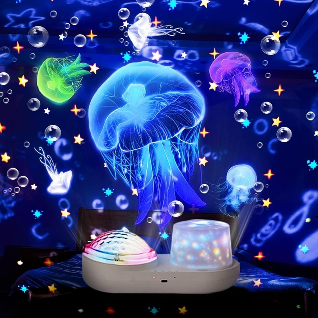 Projecteur de ciel étoilé pour enfants 2en1 - جهاز عرض ضوء ليلي بتصميم سماء النجوم للاطفال