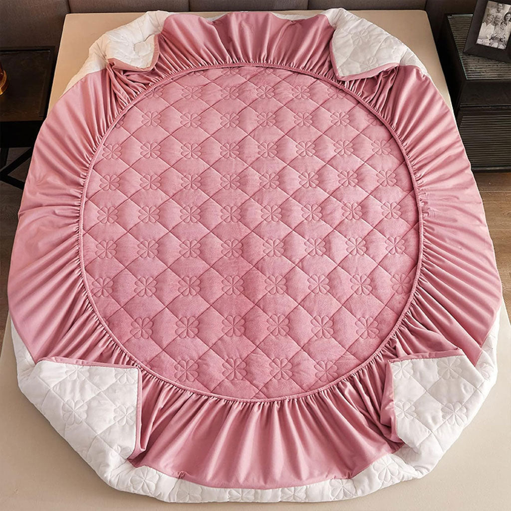 Ensemble 3Pcs Couvre-lit imperméable 2 Places Avec 2 Couvre Oreillers épais