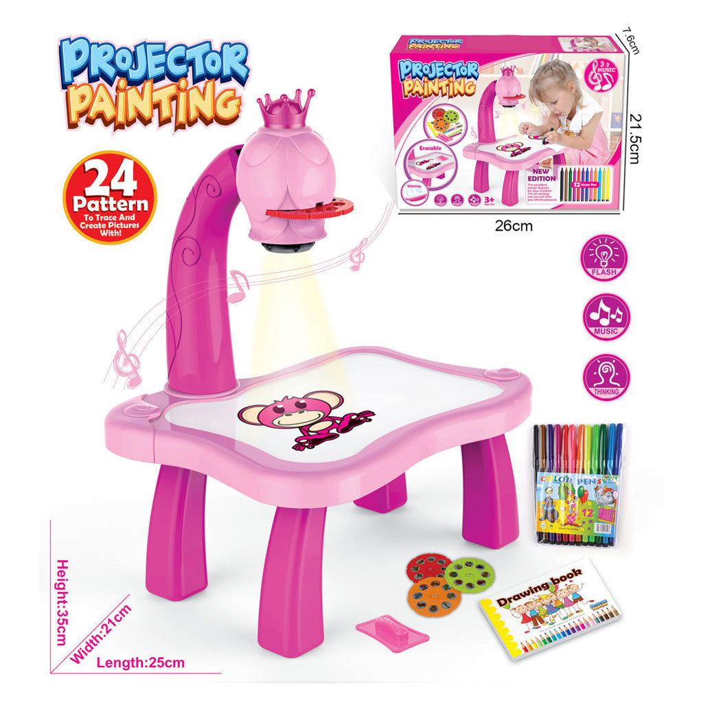 Table à dessin avec projecteur 24 images différentes - Planche à dessin -rose تنزوت
