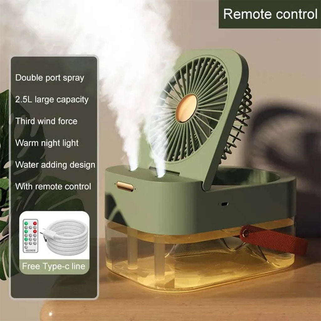 Ventilateur 3 Vitesses et Brumisateur avec Grand Réservoir – مروحة ومعطر جو 2في1