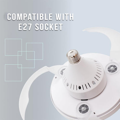 Ventilateur de plafond rétractable avec lumière réglable et télécommande