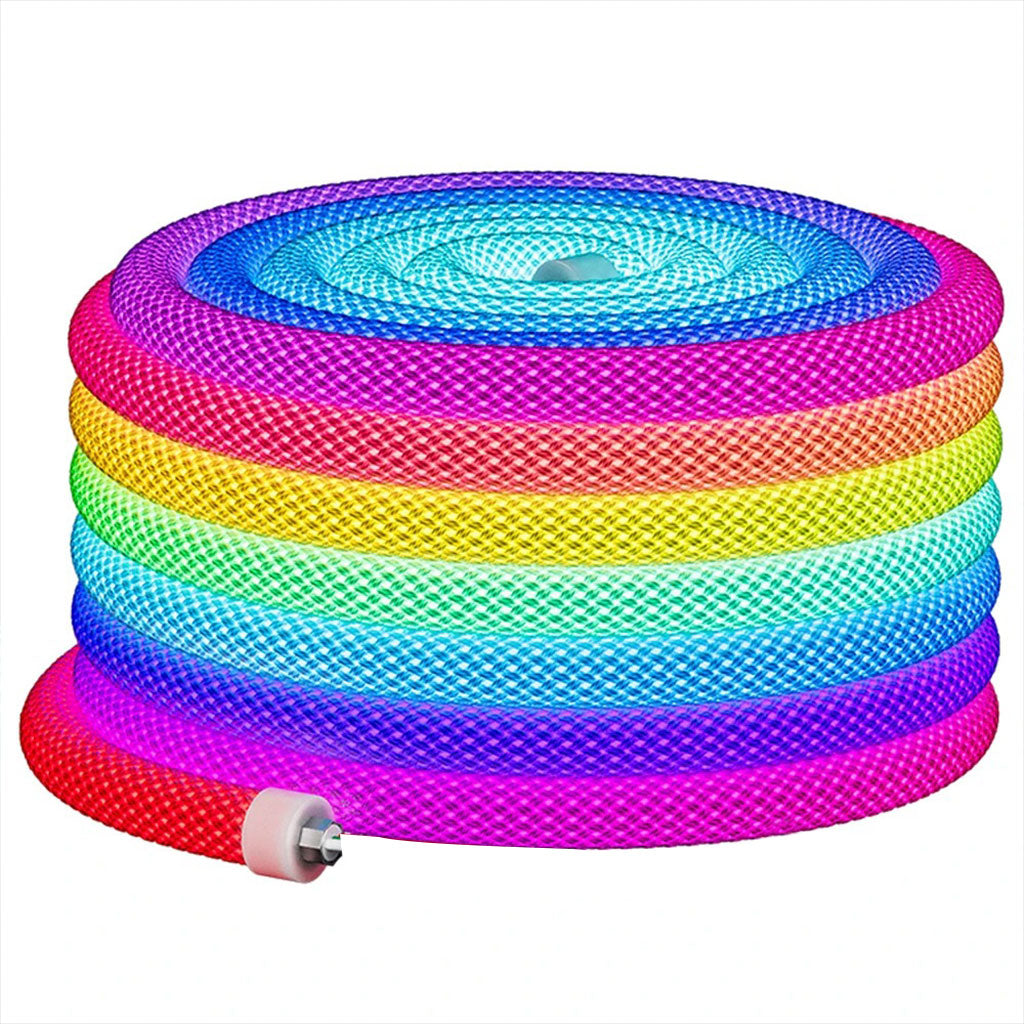 Bande LED Néon RGB motif réticulaire rond à 360 degrés flexible – شريط إضاءة ملونة