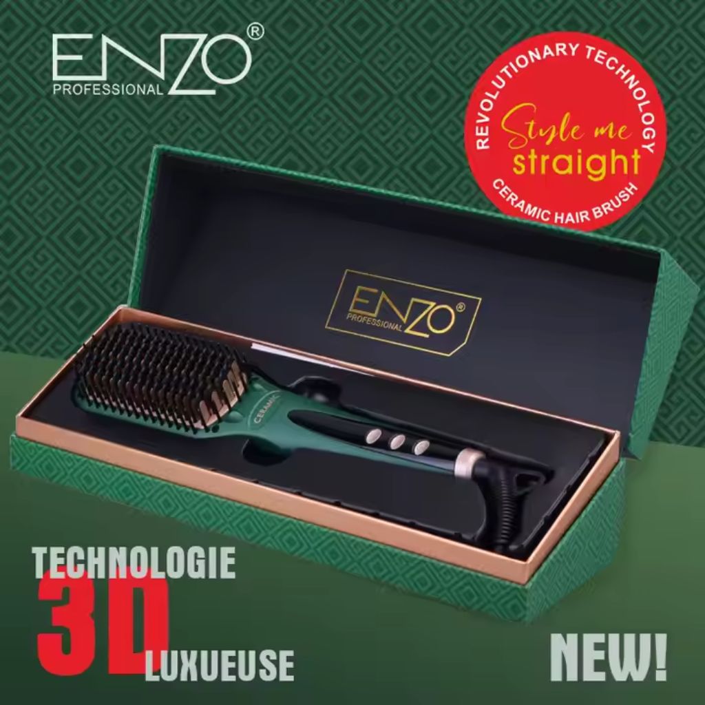Brosse Lissante ENZO Haute Performance et Technologie Avancée – فرشاة الشعر