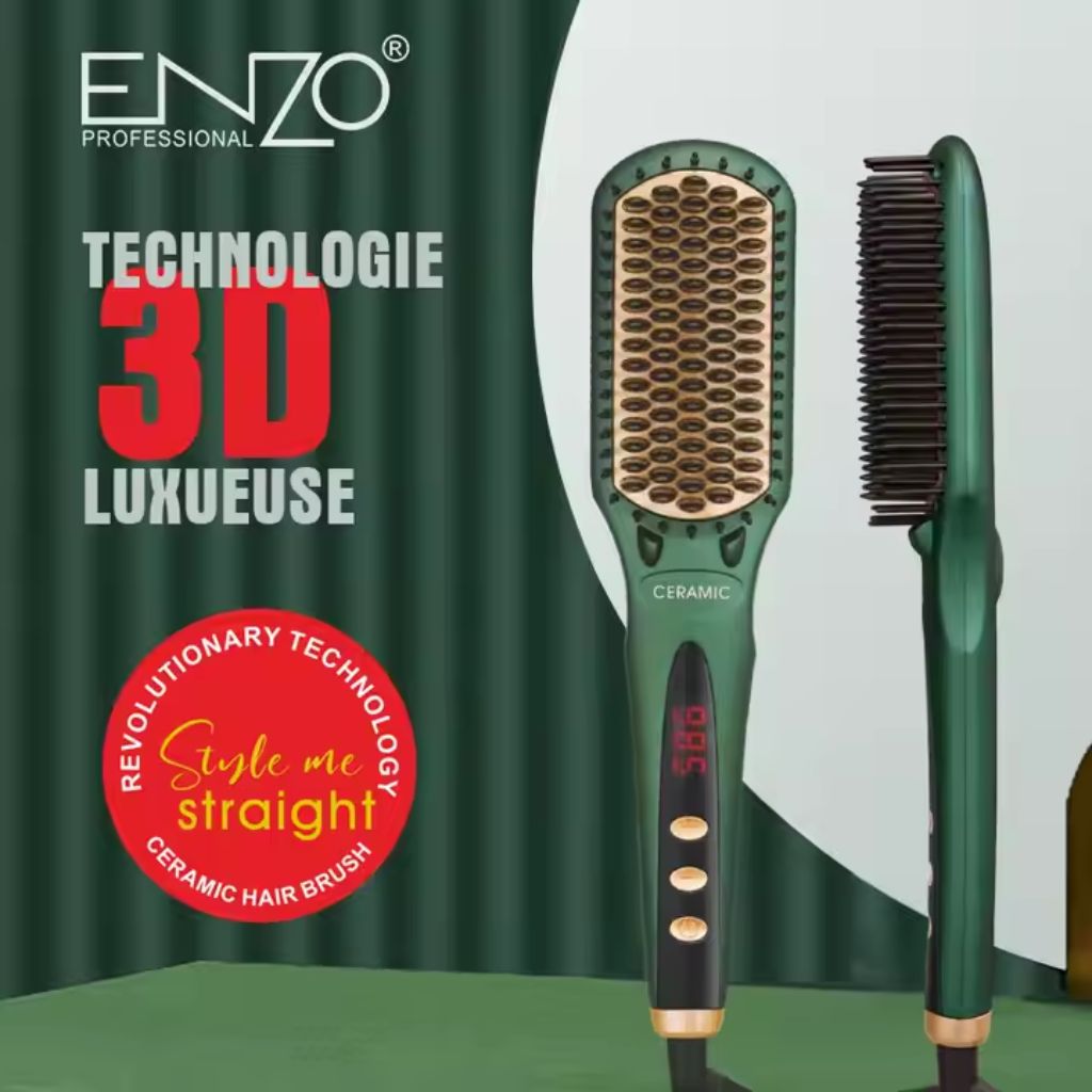 Brosse Lissante ENZO Haute Performance et Technologie Avancée – فرشاة الشعر