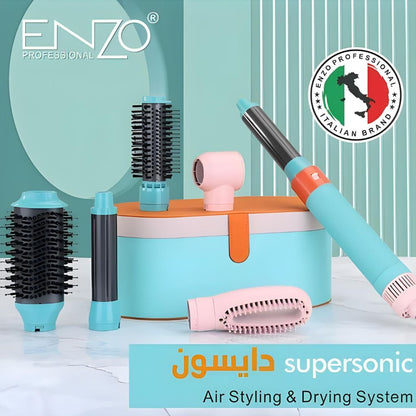 ENZO PROFESSIONAL Kit Supersonic Air Styler 6 en 1 - طقم مصفف الشعر