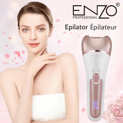 Épilateur sans fil Enzo Wet & Dry avec 10 accessoires – مزيل شعر للنساء