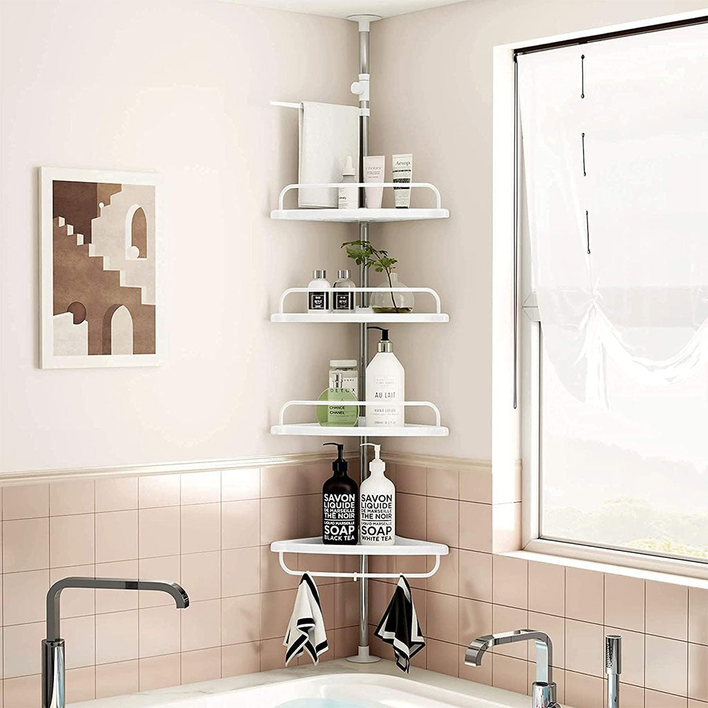 Étagère de douche d’angle à 4 niveaux réglable 260cm – رف حمام قابل للتعديل
