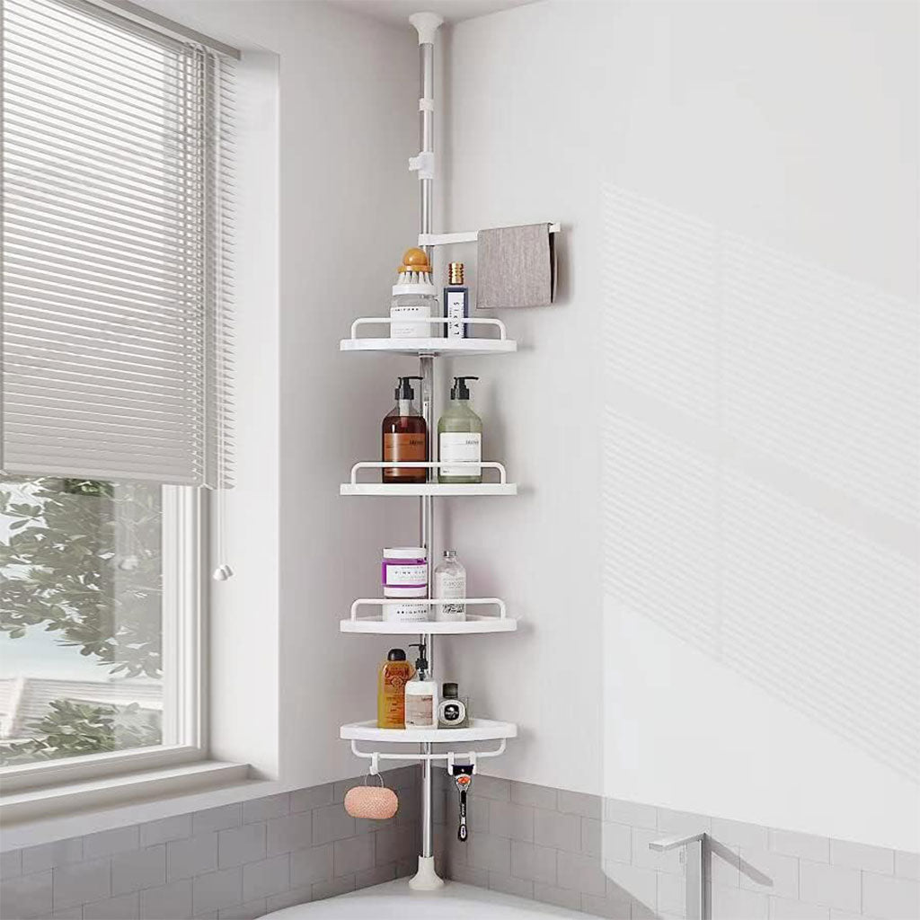 Étagère de douche d’angle à 4 niveaux réglable 260cm – رف حمام قابل للتعديل