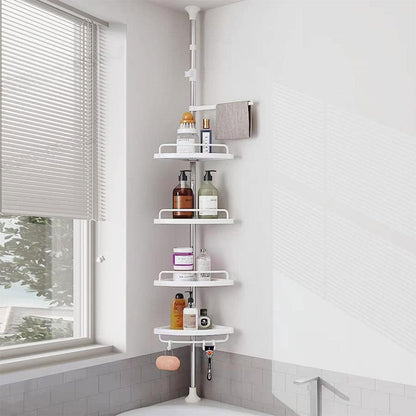 Étagère de douche d’angle à 4 niveaux réglable 260cm – رف حمام قابل للتعديل