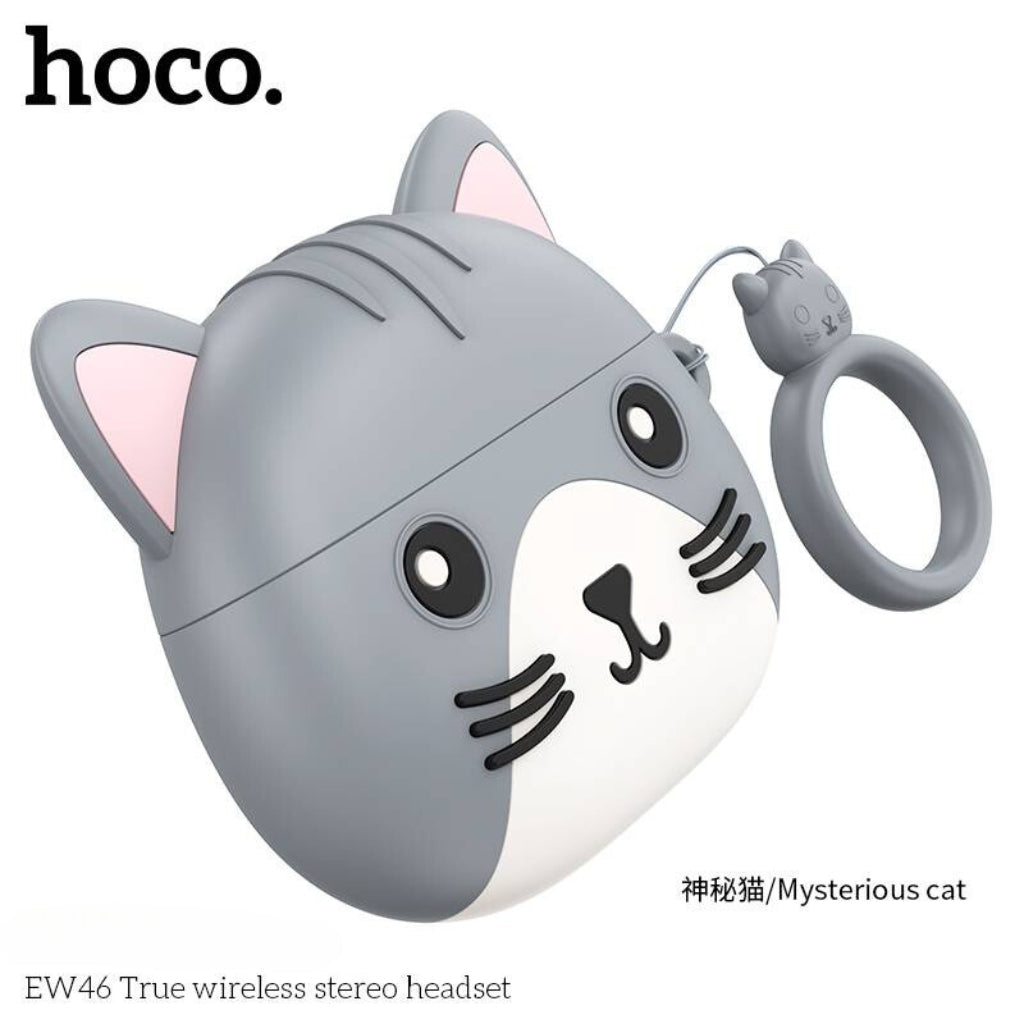 Hoco Écouteurs Sans Fil Bluetooth 5.3 + Case Forme De Chat TWS EW 46 - تنزوت
