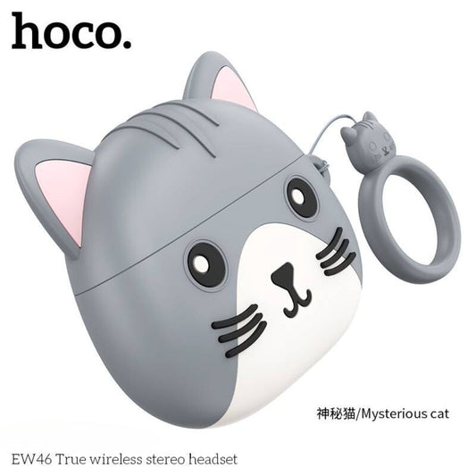 Hoco Écouteurs Sans Fil Bluetooth 5.3 + Case Forme De Chat TWS EW 46 - تنزوت