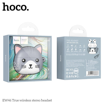 Hoco Écouteurs Sans Fil Bluetooth 5.3 + Case Forme De Chat TWS EW 46