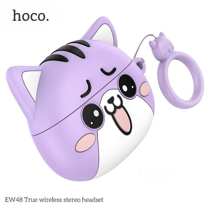 Hoco Écouteurs Sans Fil stéreo Bluetooth 5.3 + Case Forme De Chat TWS EW 48