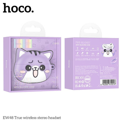 Hoco Écouteurs Sans Fil stéreo Bluetooth 5.3 + Case Forme De Chat TWS EW 48