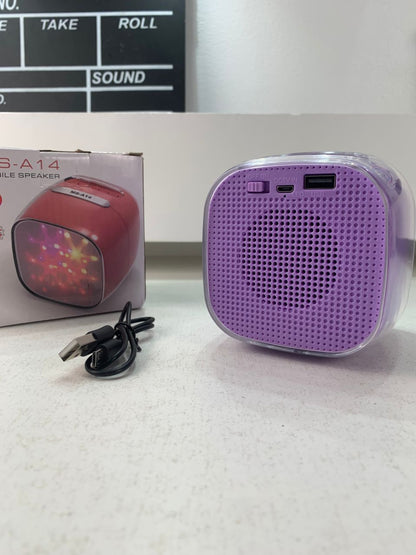 مكبر صوت محمول – Haut-parleur Mobile MS-A14 Son Puissant et Éclairage RGB Dynamique