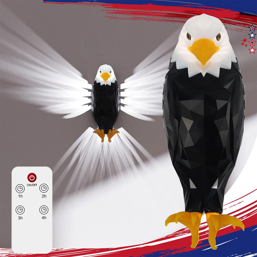 Applique murale LED en forme d’aigle à tête blanche Rechargeble avec Télécommande – مصباح ديكور على شكل نسر تنزوت