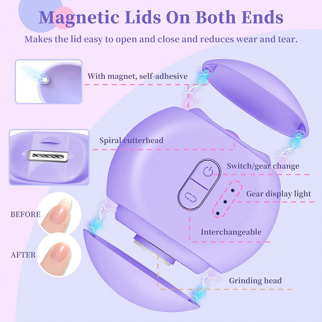 Coupe-ongles et lime à ongles électriques avec 9 têtes – جهاز قص الأظافر
