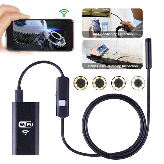 Endoscope WiFi Caméra d’inspection sans Fil 8 mm 6 LED réglables pour Smartphone – كاميرة للمناطق الضيقة - تنزوت