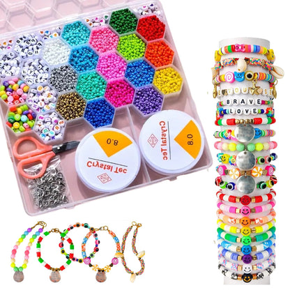 Ensemble de fabrication de bijoux Pour enfant 24 grilles en forme de ruche d'abeille تنزوت