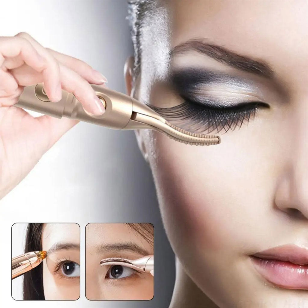 Recourbe-cils chauffant et tondeuse à sourcils 2 en 1 – جهاز تقويم الرموش