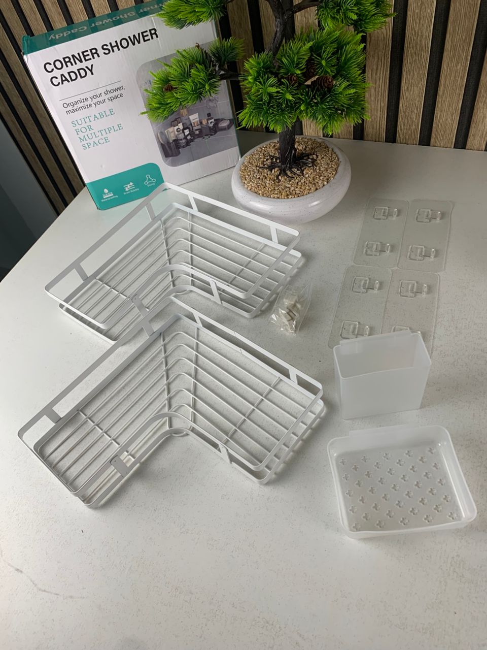 Étagère de rangement pour salle de bain 4pcs – طقم رفوف تنظيم للحمام