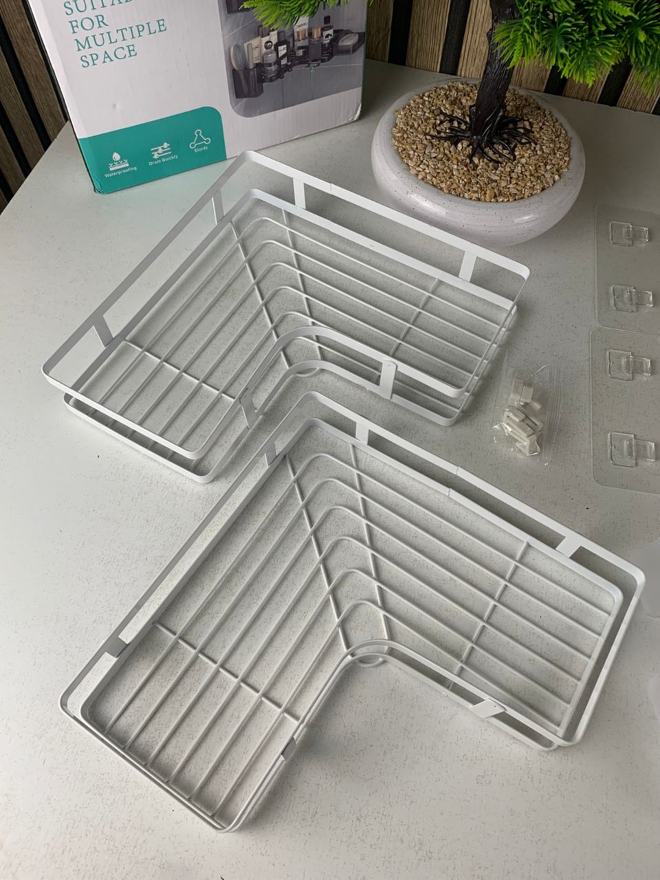 Étagère de rangement pour salle de bain 4pcs – طقم رفوف تنظيم للحمام