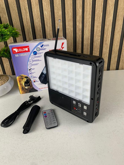 Kit d’Éclairage Solaire avec Haut Parleur Bluetooth RX-1066BT – طقم إنارة بالطاقة الشمسية