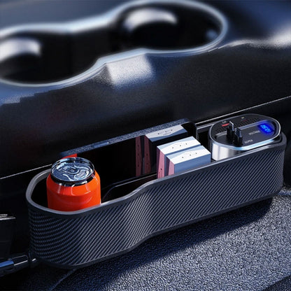 Organisateur 5 en 1 pour siège auto avec chargeur sans fil et 2 câbles télescopiques