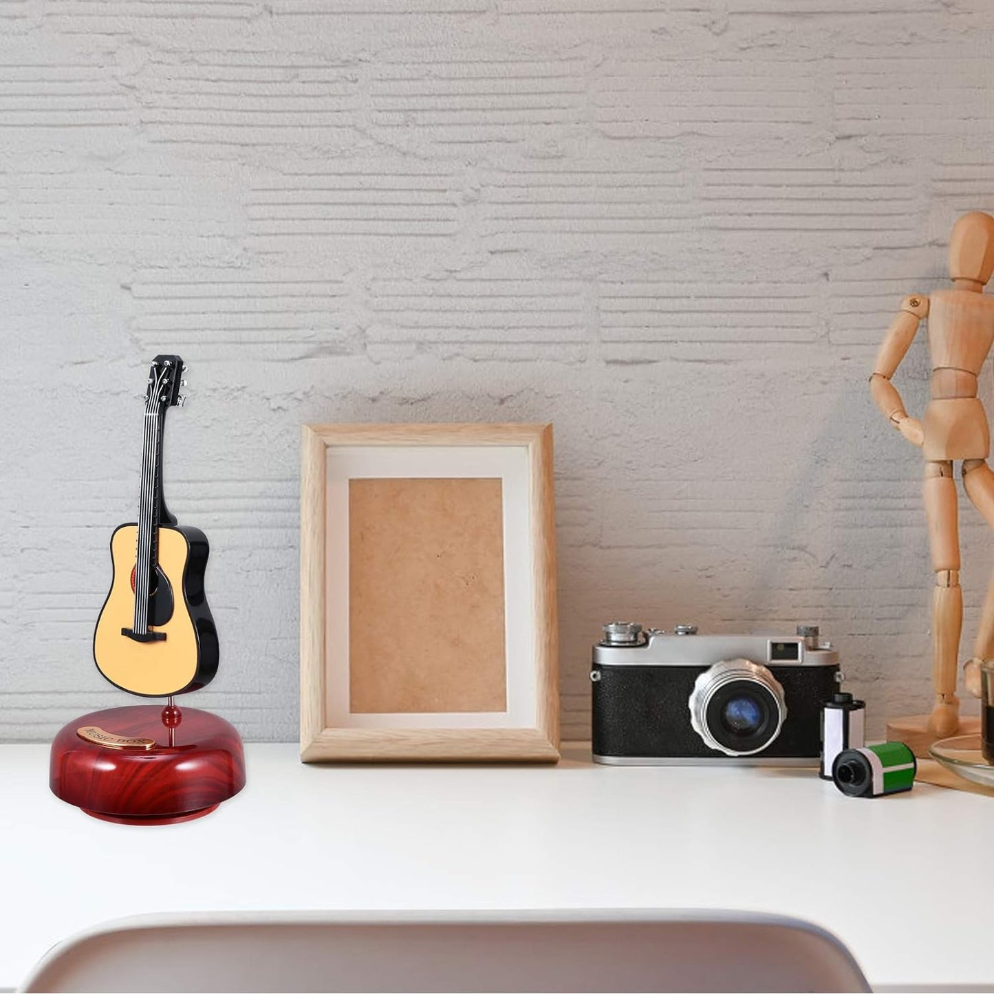 Mini instrument de musique rétro GUITARE, boîte à musique Décoration