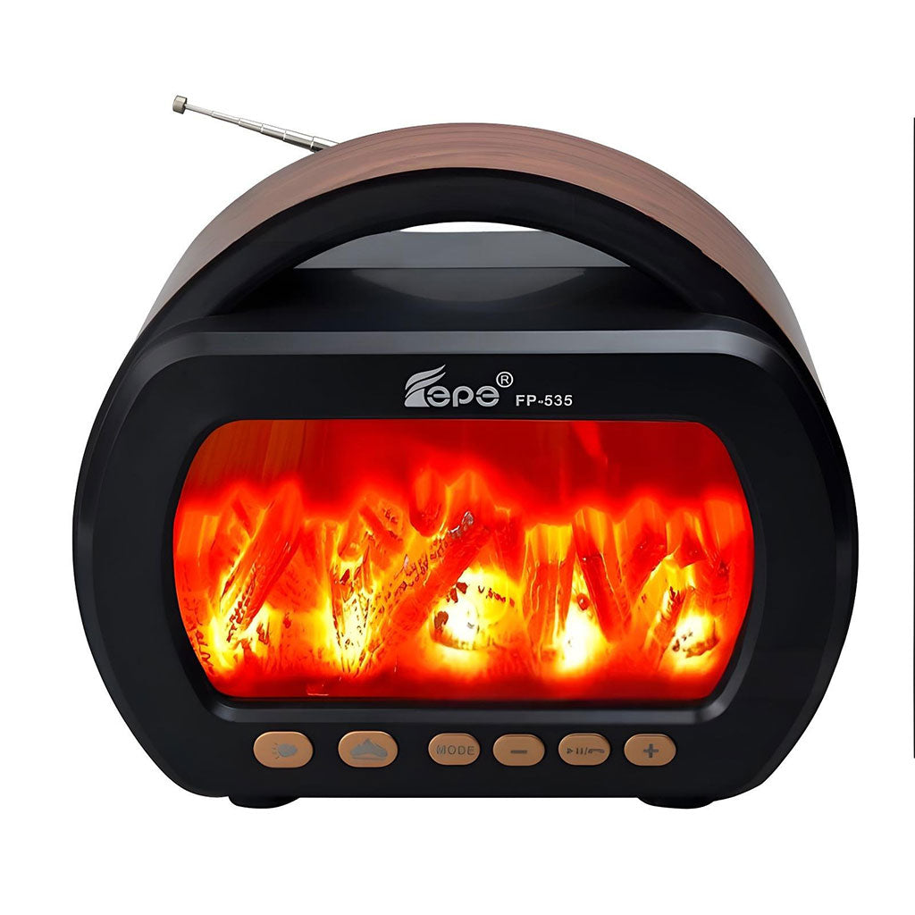 Haut Parleur Bluetooth sans fil Motif Flamme Style Rétro FP-535 – مكبر صوت بلوتوث