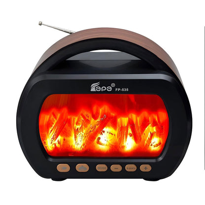 Haut Parleur Bluetooth sans fil Motif Flamme Style Rétro FP-535 – مكبر صوت بلوتوث